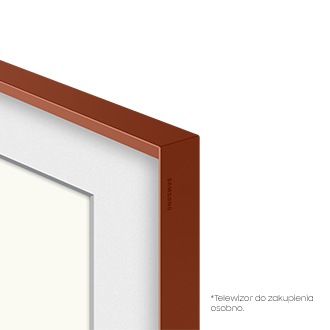 Samsung The Frame 55 cali w wymiennej ramce w kolorze Ceglanym (VG-SCFA55TRCXC) - zbliżenie na rant telewizora