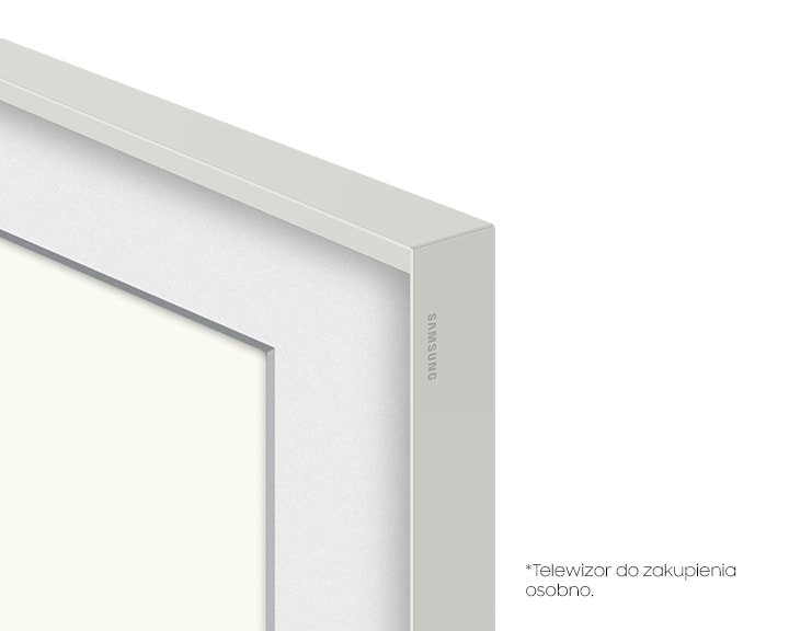 Samsung The Frame 55 cali w wymiennej ramce w kolorze Biały Klasyczny (VG-SCFA55WTCXC) - zbliżenie na rant telewizora