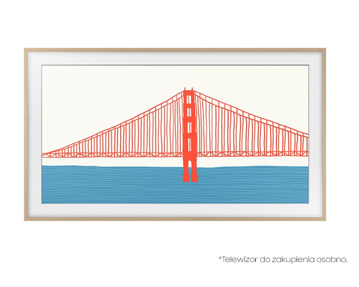 Telewizor Samsung z wymienną ramką The Frame 65" (VG-SCFA65TKBXC) - widok z przodu