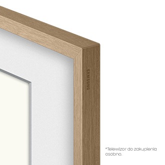 Samsung The Frame 65 cali w wymiennej ramce w kolorze Jasne Drewno (VG-SCFA65TKBXC) - zbliżenie na rant telewizora