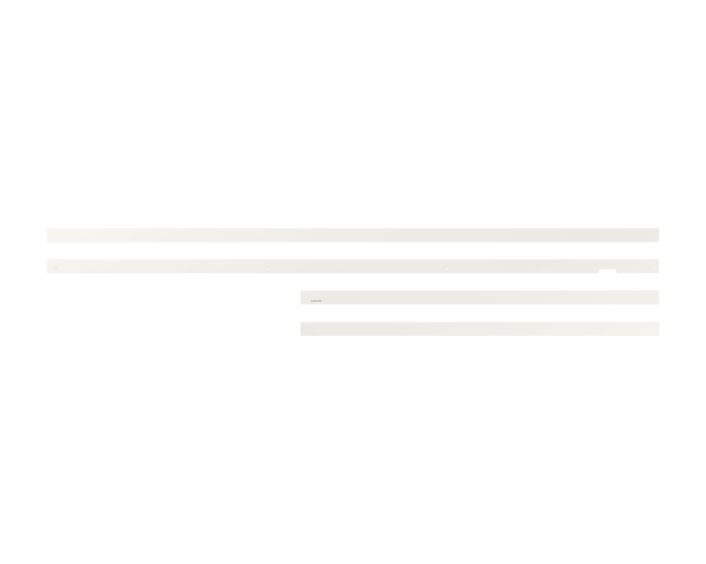 Wymienna ramka dla The Frame 65" w kolorze Biały Klasyczny (VG-SCFA65WTCXC) - widok na wszystkie elementy