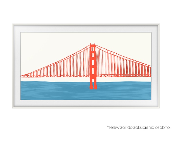 Telewizor Samsung z wymienną ramką The Frame 65" (VG-SCFA65WTCXC) - widok z przodu