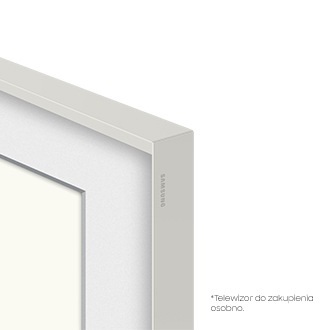 Samsung The Frame 65 cali w wymiennej ramce w kolorze Biały Klasyczny (VG-SCFA65WTCXC) - zbliżenie na rant telewizora