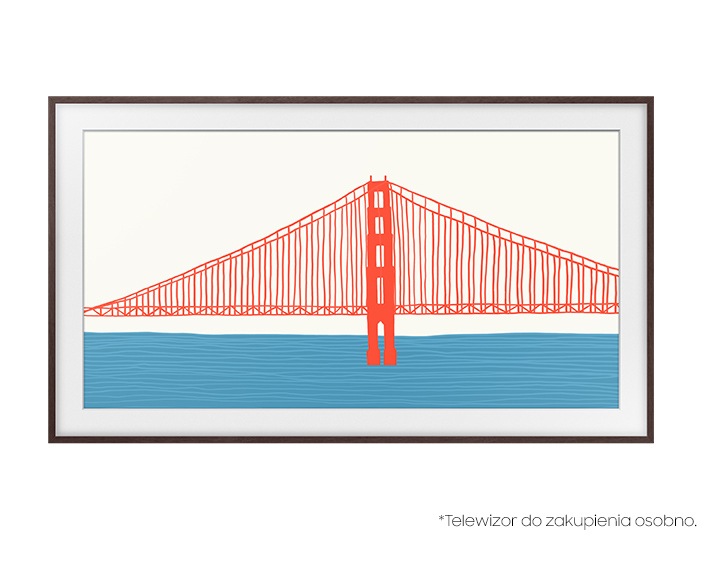 Telewizor Samsung z wymienną ramką The Frame 75" (VG-SCFA75BWBXC) - widok z przodu