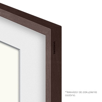 Samsung The Frame 75 cali w wymiennej ramce w kolorze Ciemne Drewno (VG-SCFA75BWBXC) - zbliżenie na rant telewizora