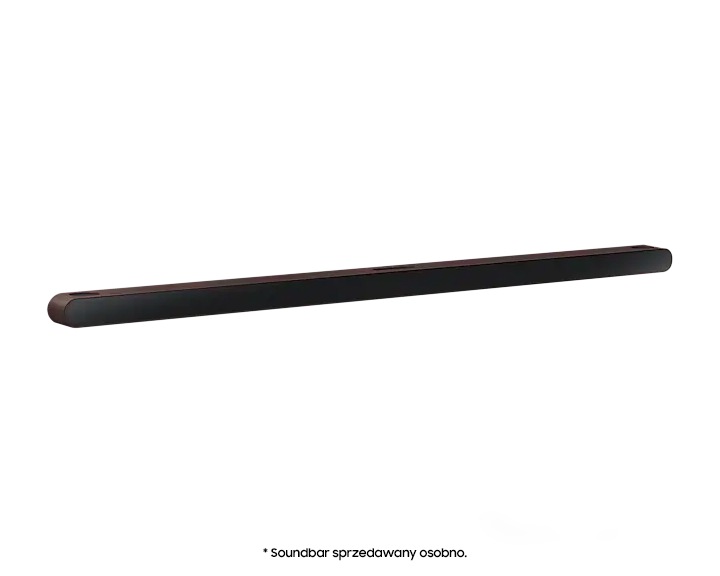 Ramka do soundbara Ultra Slim VG-SCFBS8BW/XC - widok ramki z soundbarem po skosie w lewo