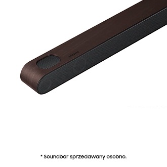 Ramka do soundbara Ultra Slim VG-SCFBS8BW/XC - widok ramki z soundbarem po skosie 