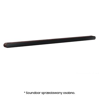 Ramka do soundbara Ultra Slim VG-SCFBS8BW/XC - widok ramki z soundbarem po skosie w lewo