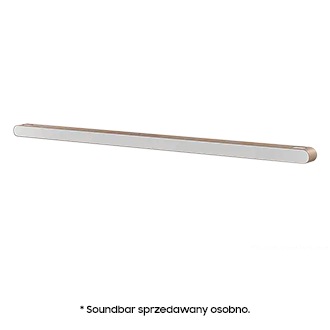 Ramka do soundbara Ultra Slim VG-SCFBS8TK/XC - widok ramki z soundbarem po skosie  w prawo