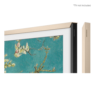 Zbliżenie na założony jenen element ramki The Frame w telewizorze Samsung 32 cale (VG-SCFC32SGMXC)