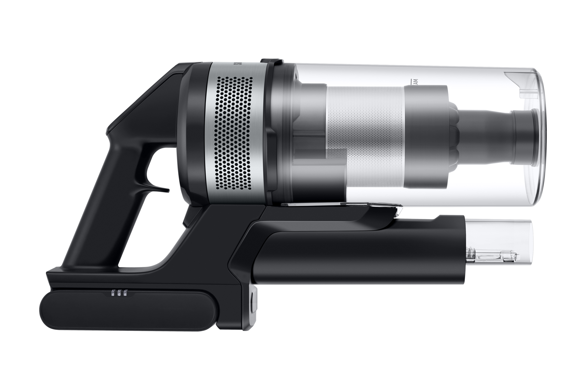 Górna część odkurzacza pionowego Samsung Jet 65 Pet VS15A60AGR5 widok poziomo bokiem