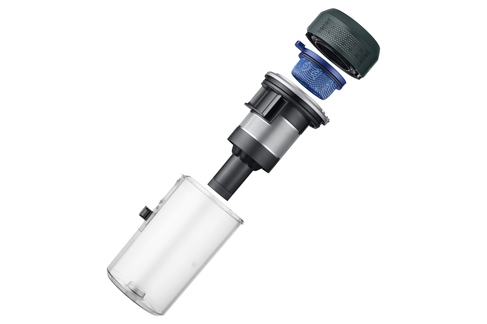 Jet 95S Stick Vacuum Cleaner 280W / 60min 2.49kg with the Slim LED Brush Dust-Bin-Detail3 Phantom Green 