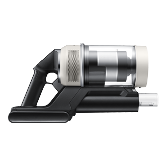 Odkurzacz ręczny Bespoke Jet AI Lite complete extra VS80F28DES/GE z przezroczystym pojemnikiem na kurz.