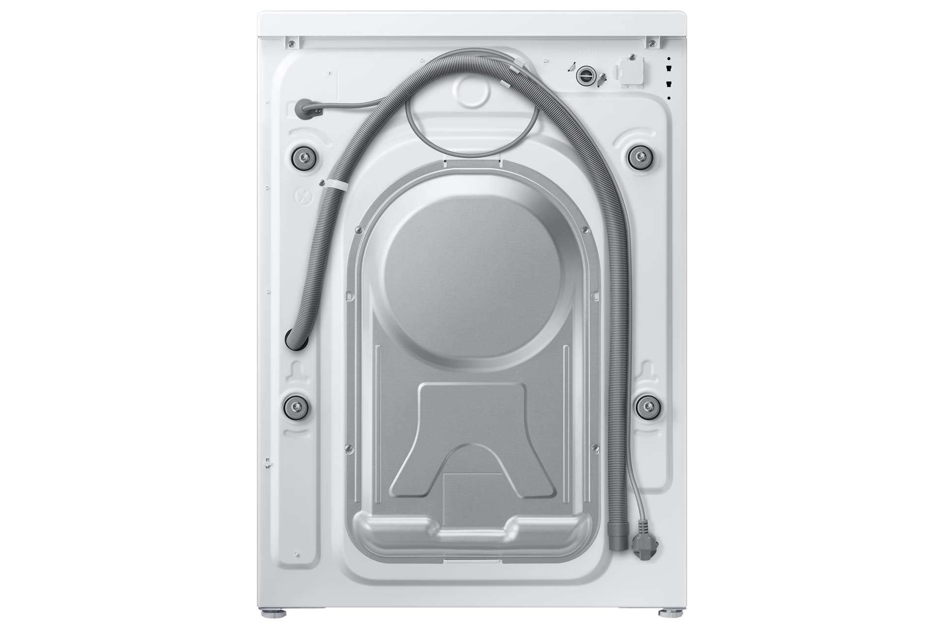 Tył pralki slim Samsung EcoBubble™ WW65AA626TH o załadunku 6,5 kg z Drzwiami Addwash™