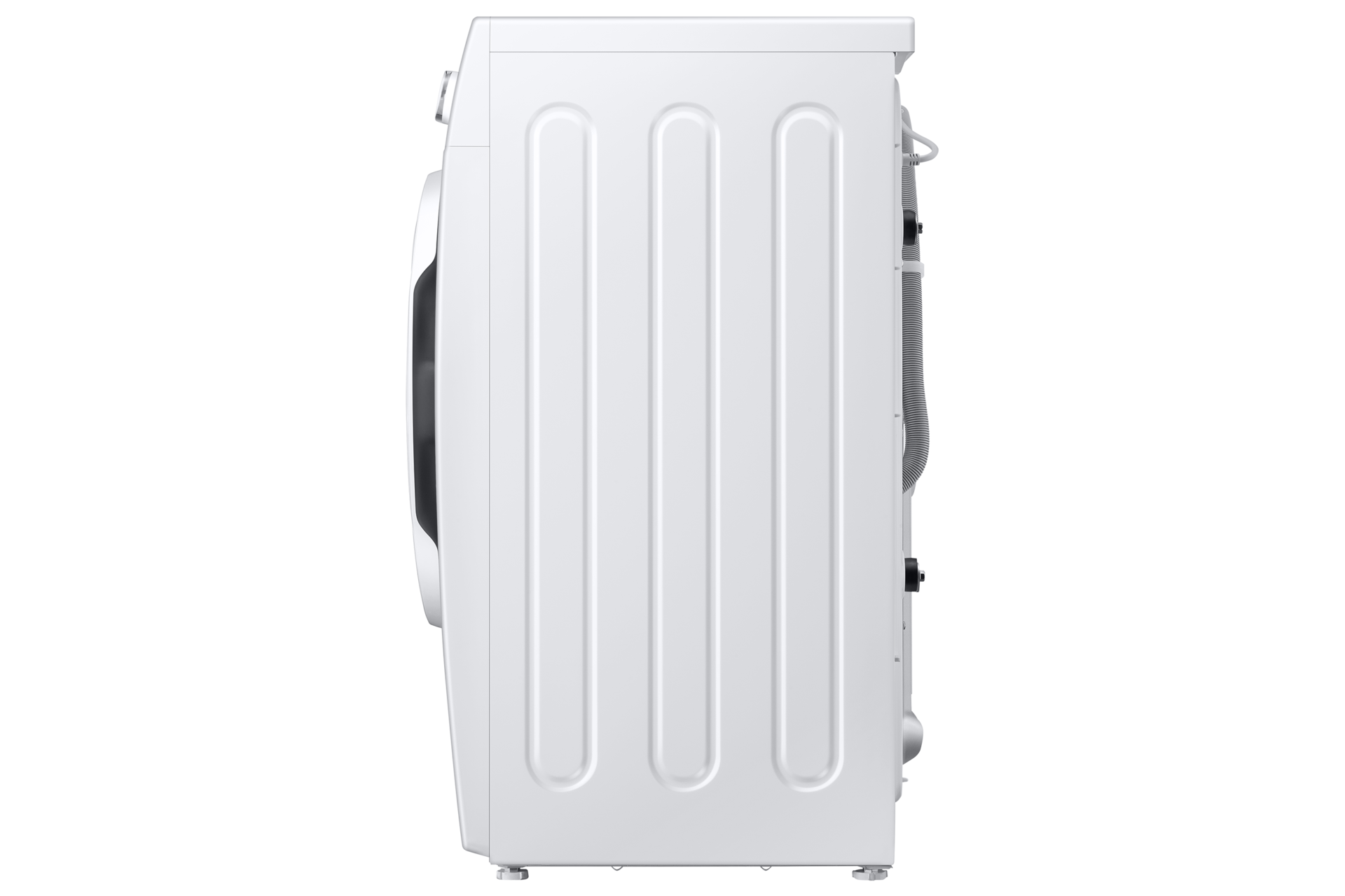 Lewy bok białej pralki slim Samsung EcoBubble™ z Drzwiami Addwash™ WW65AA626TH