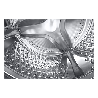 Bęben EcoBubble™ pralki slim WW65AA626TH pokazany z bliska