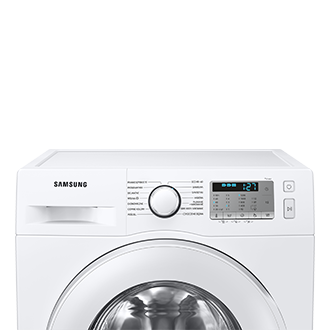 Góra pralki slim EcoBubble™ WW70AA126TH sfotografowana z przodu