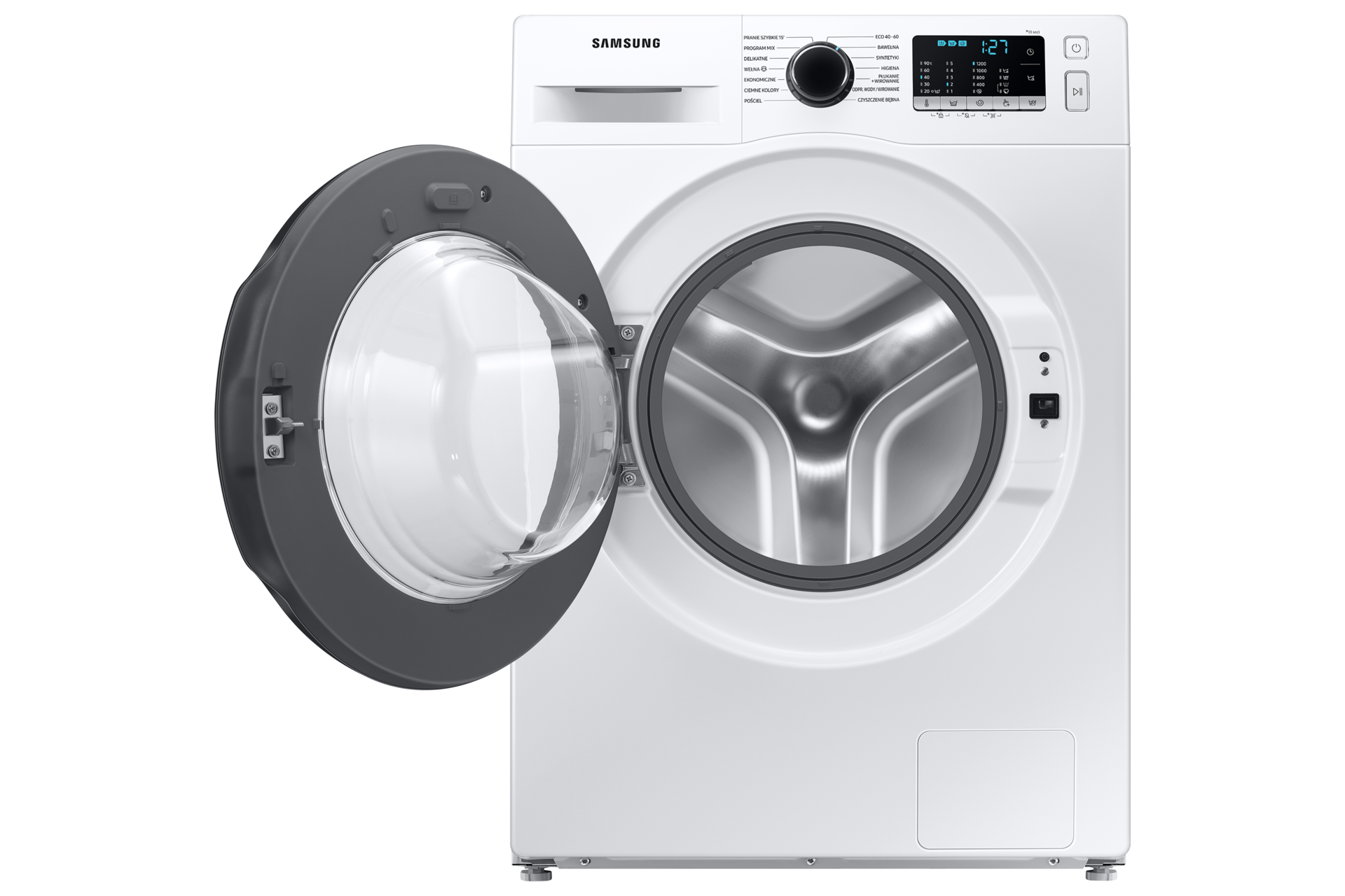 Pralka Samsung Slim 8 kg z otwartymi drzwiami - model WW80AA126AE