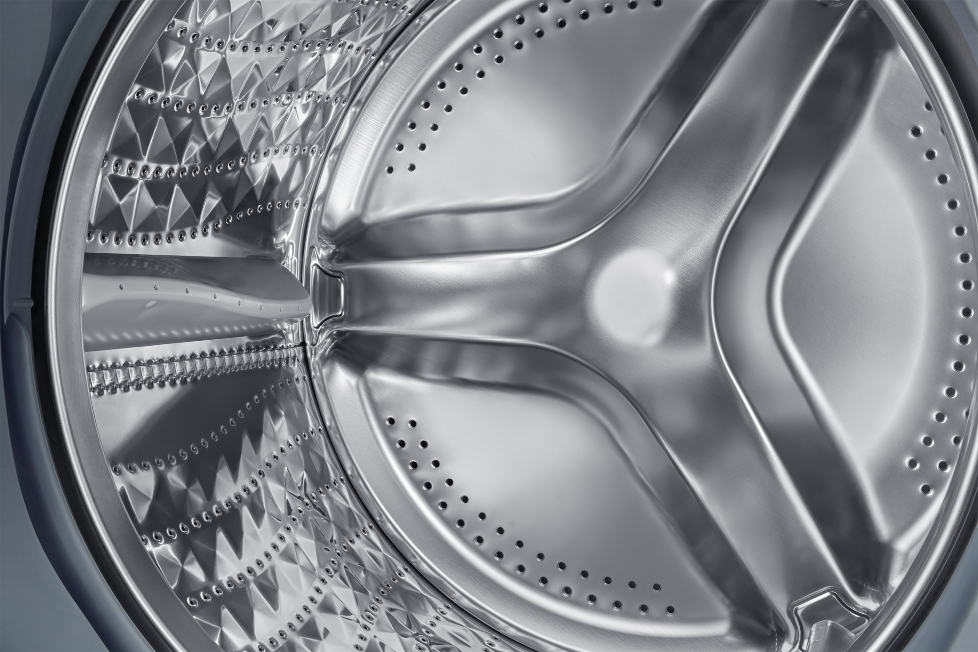 Wnętrze białejpralki EcoBubble™ WW80CGC04DAH 