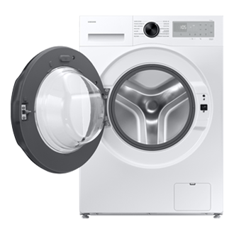 WW80FG5L32AHEO Pralka AI z technologią EcoBubble™ Slim 8kg widok z otwartymi drzwiczkami