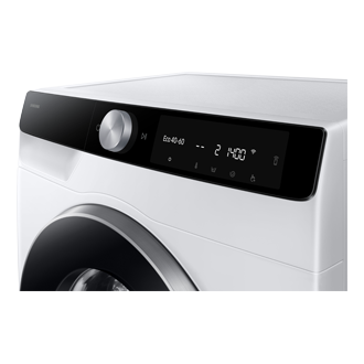 Zbliżenie na panel sterowania pralki Slim AI EcoBubble™ 9kg WW90DG6G94LKU4