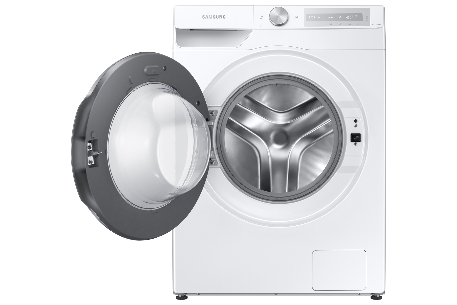 Pralka EcoBubble™ WW90T634DHHS6 widok przodem z otwartymi drzwiami