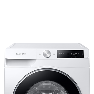 Pralka EcoBubble™ WW90T634DLECS6  widok przodem ze zbliżeniem na panel sterowania