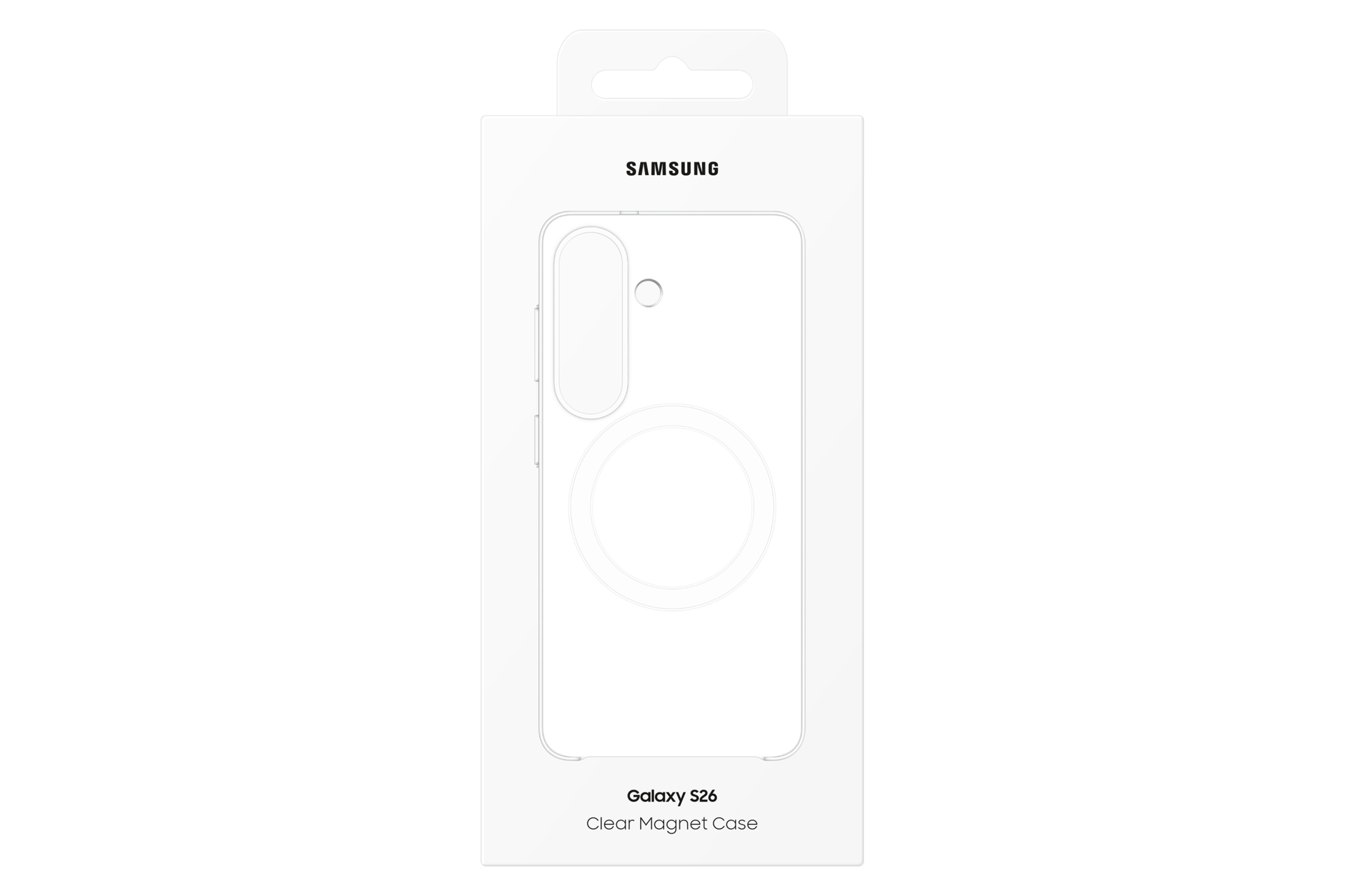 Galaxy S26 Clear Magnet Case Package Transparent 