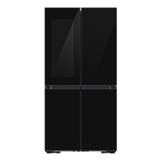 BESPOKE RF9000 T Style French Door Refrigerator with See-thru Door Front Clean Black 