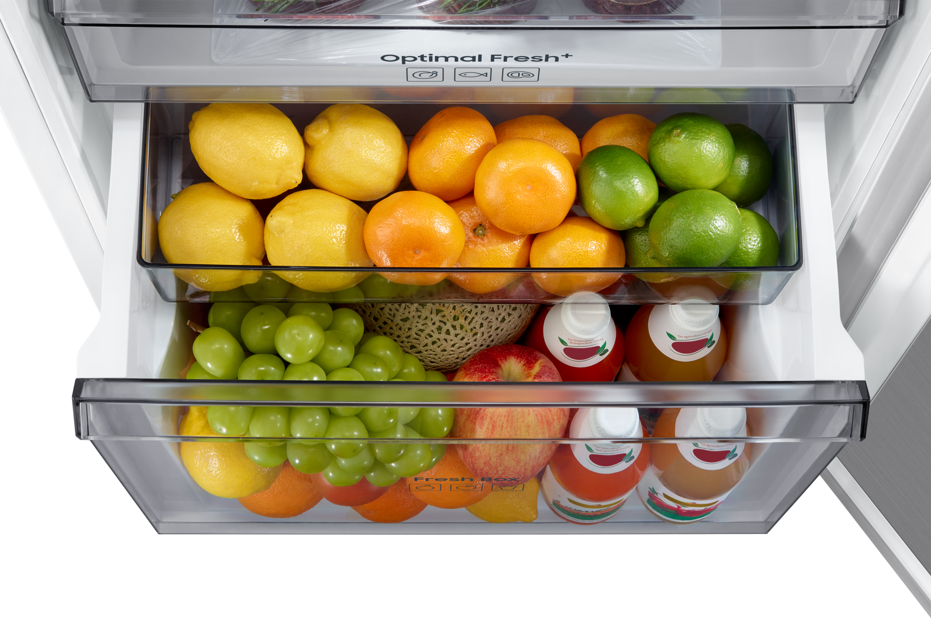 BRR6000B Built in 1Door Larder with SmartThings Drawer-Open-With-Food White 