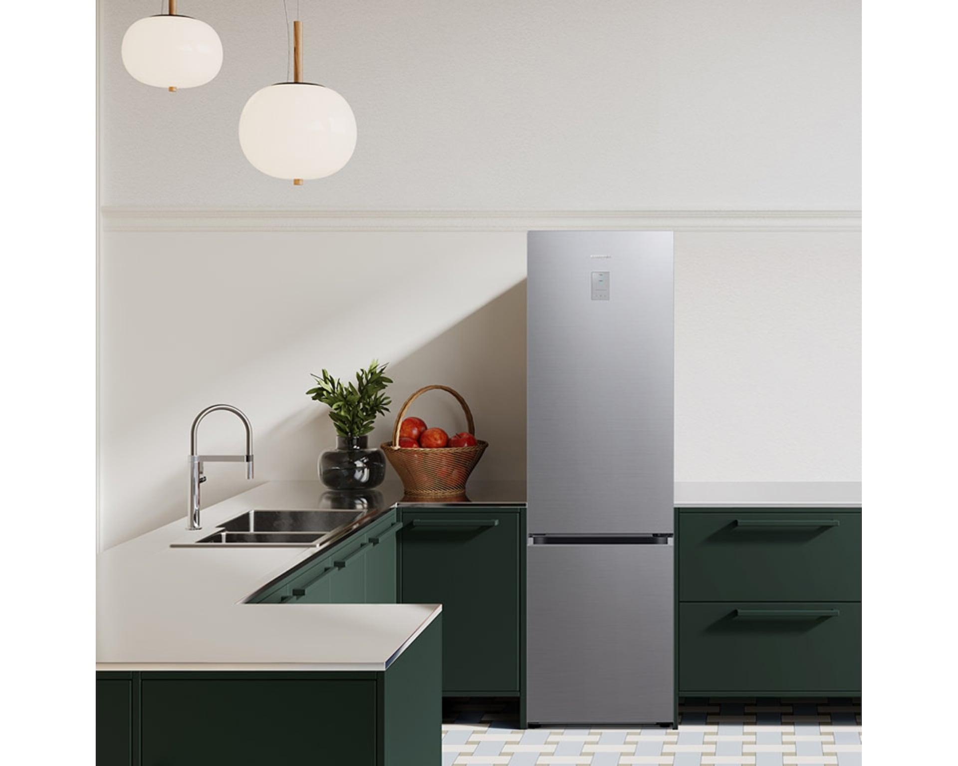 Frigorífico Combinado Modo Energia IA SmartThings 344L Branco Branco