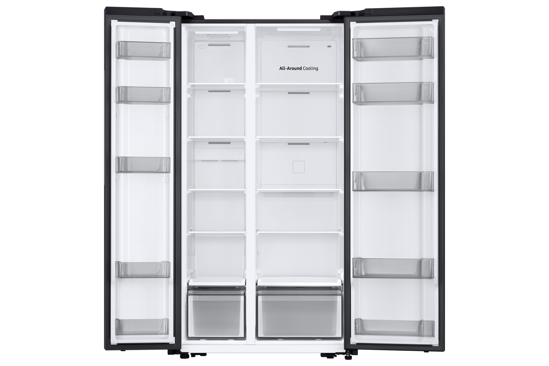 583L Frigorífico Americano Modo Energia IA SmartThings, Antracite Front-Open Black 