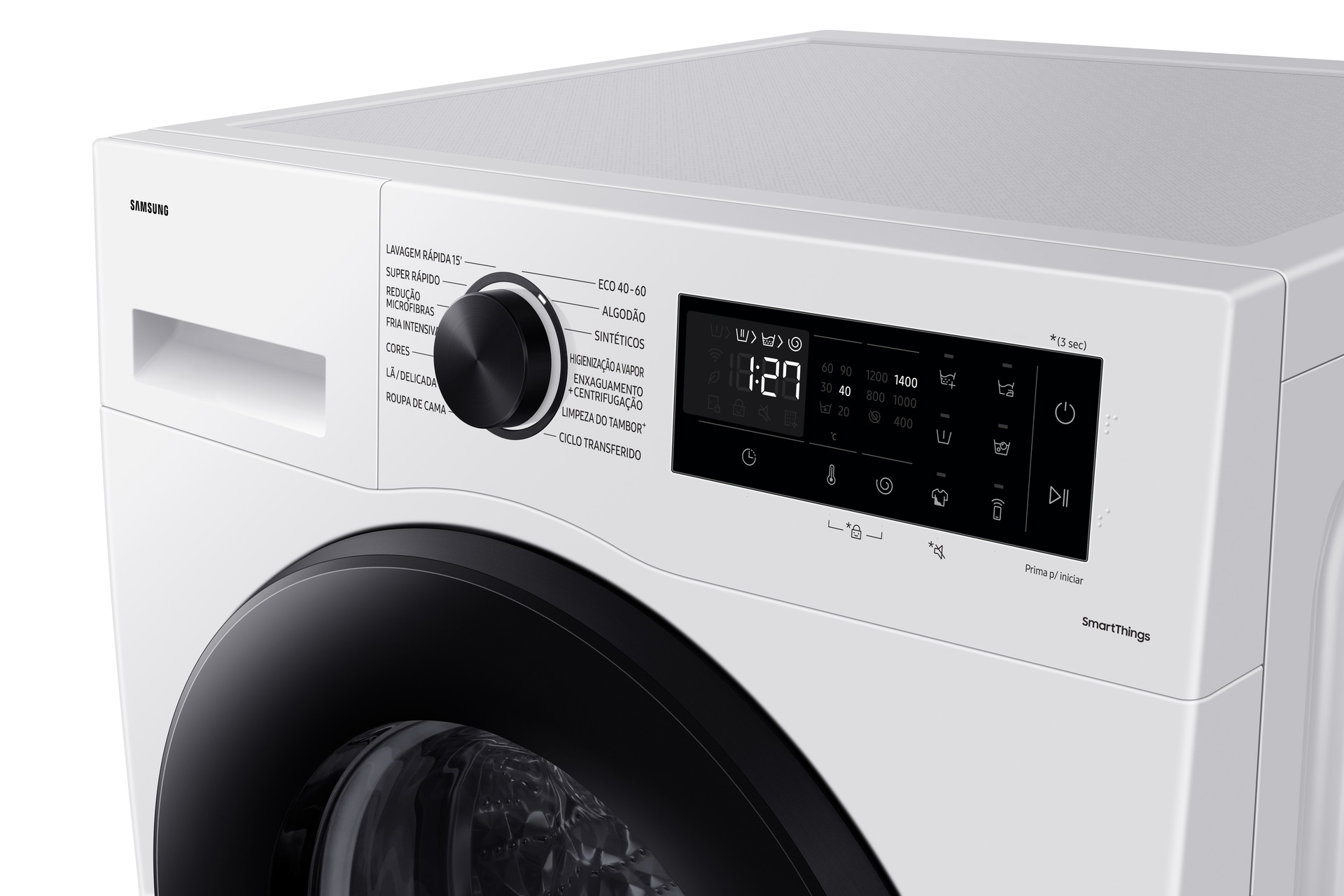 Máquina de Lavar Roupa 10kg AI EcoBubble™, Super Rápido Detail White 