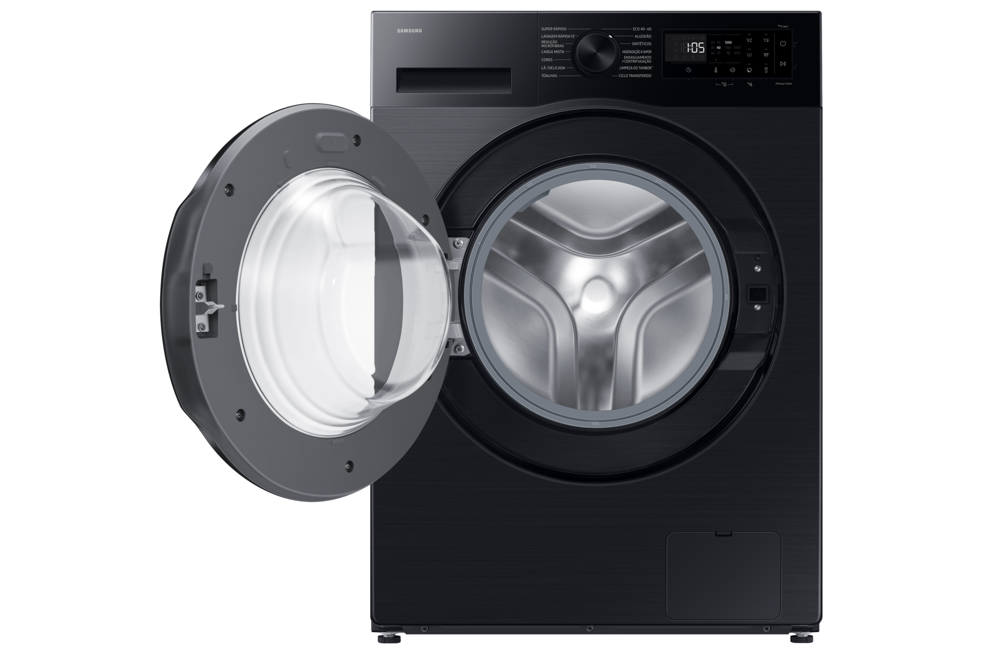 Laundry with Grade A Energy Efficiency and AI Ecobubble 8kg Front-Open Black 