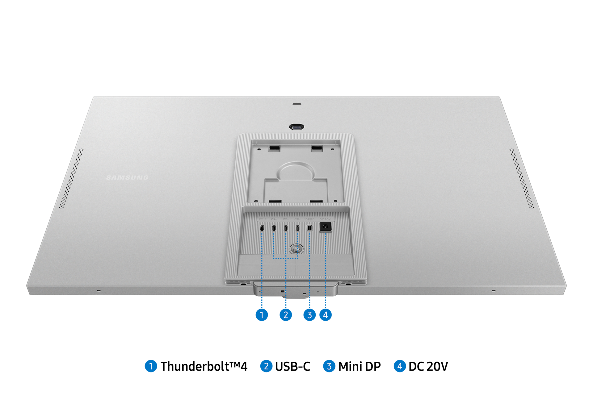 27" ViewFinity S9 S90PC Detail-Connectivity Light Gray 