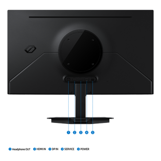 27" Odyssey OLED G5 G50SF QHD 180Hz Gaming Monitor Back Black 