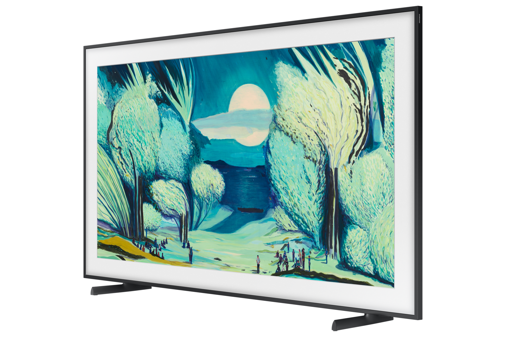 55" The Frame 4K Samsung Vision AI Smart TV (2025) R-Perspective1 Black 