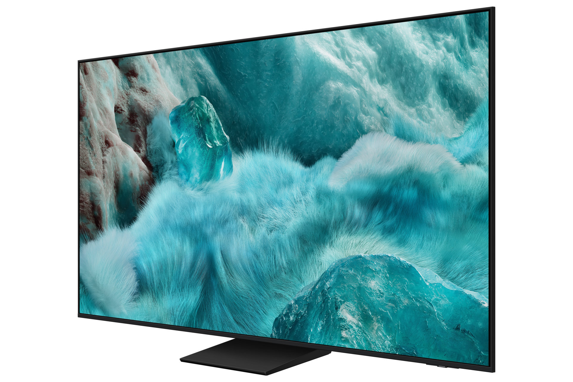 {size}" QLED Q7F 4K Samsung Vision AI Smart TV (2025) R-Perspective Black 