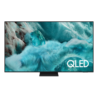 {size}" QLED Q7F 4K Samsung Vision AI Smart TV (2025) Front Black 