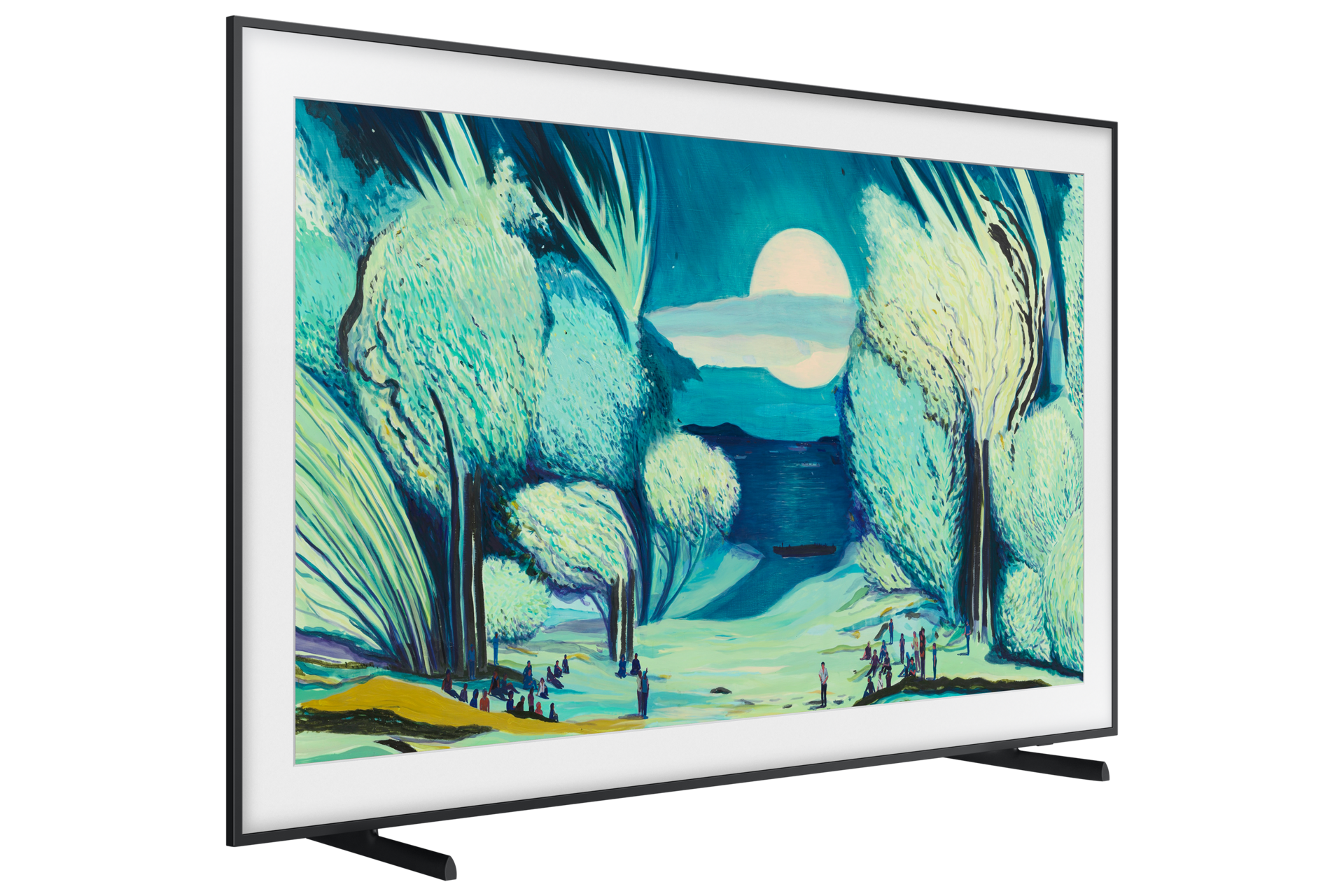 55" The Frame 4K Samsung Vision AI Smart TV (2025) L-Perspective1 Black 