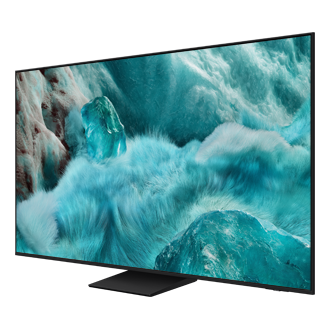 {size}" QLED Q7F 4K Samsung Vision AI Smart TV (2025) R-Perspective Black 