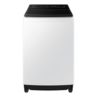 "Vista frontal 19kg Lavarropa Carga Frontal con Tecnología Digital Inverter Blanco  "