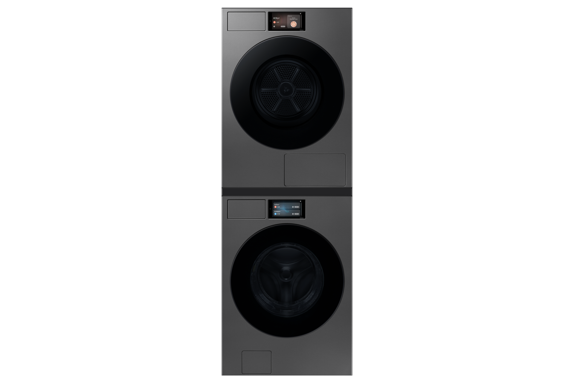 Bespoke AI Laundry (Washer) with AI Home Front-Off-Stack Gray 