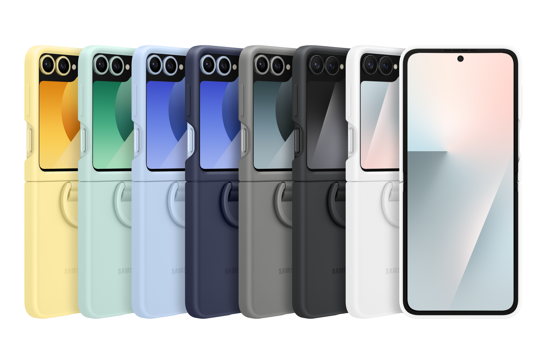 Galaxy Z Flip6 Silicone Case Set-Cut Black 