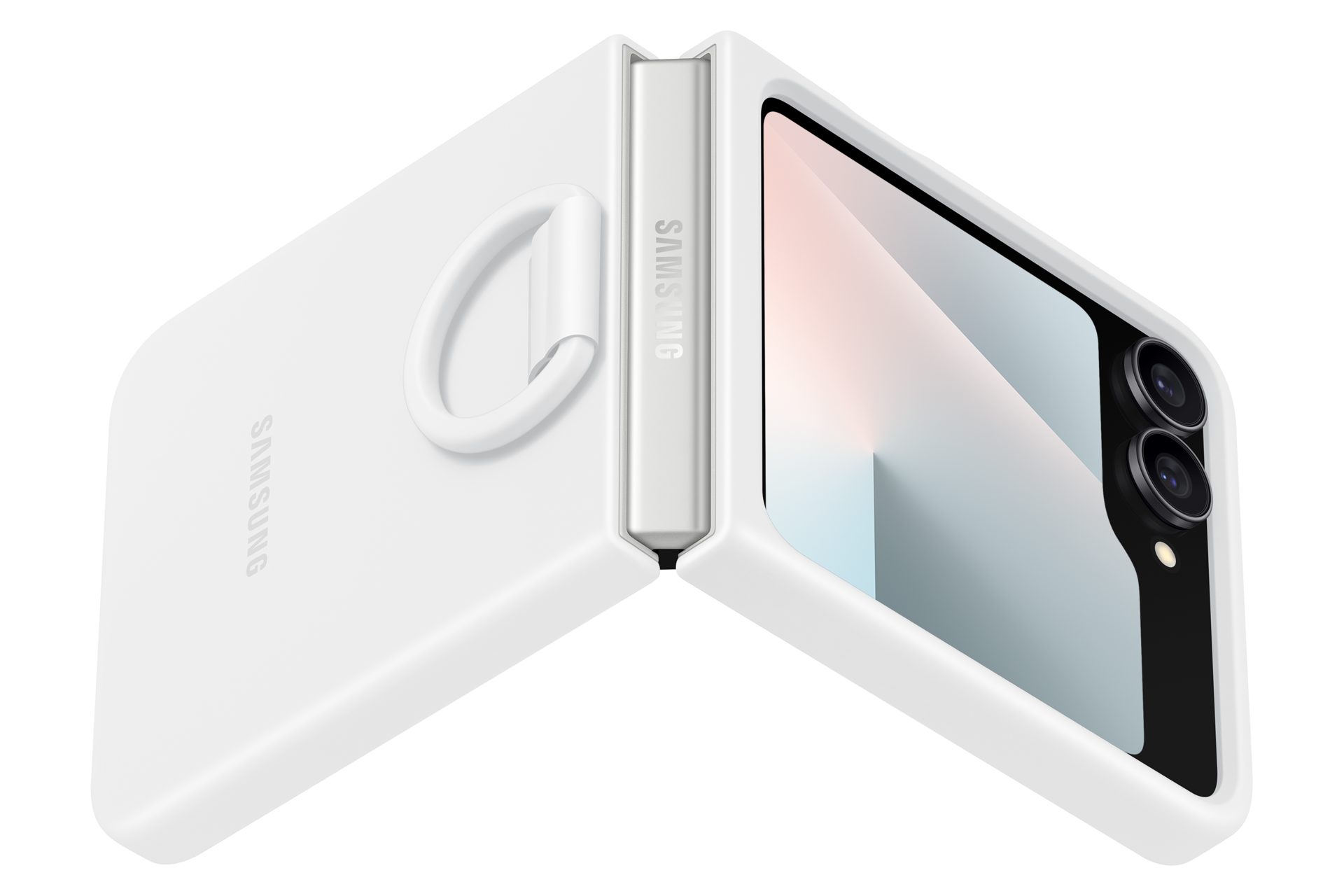 Galaxy Z Flip6 Silicone Case Dynamic White 