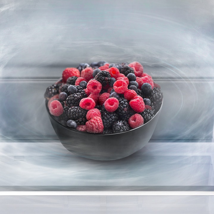 There are frostless berries in the bowl.