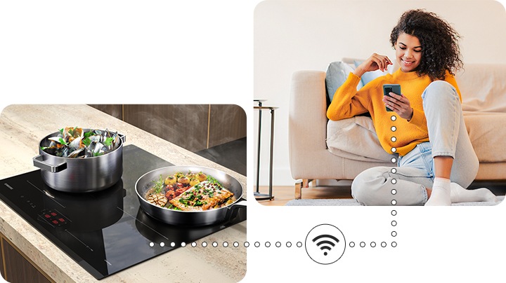 Plită cu inducție 7.4kW, Zonă flexibilă, Wi-Fi NZ64B6056GK/U2