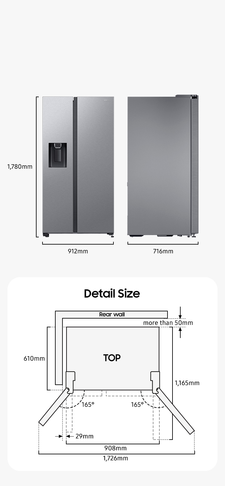Side By Side RS65DG54R32CEO, 635 L, clasa E, All Around Cooling