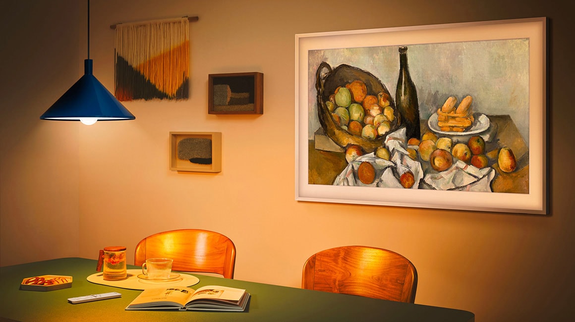 There is the frame on a wal