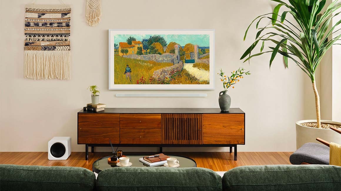 There is the frame on a wal